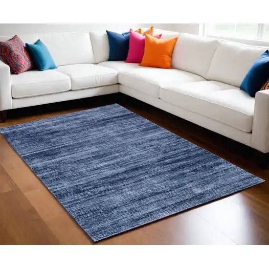 Blue and Gray Power Loom Area Rug Photo 1