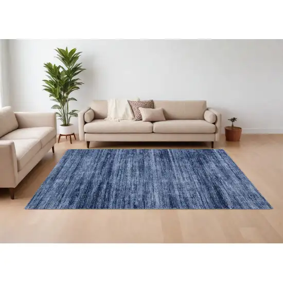 Blue and Gray Power Loom Area Rug Photo 1