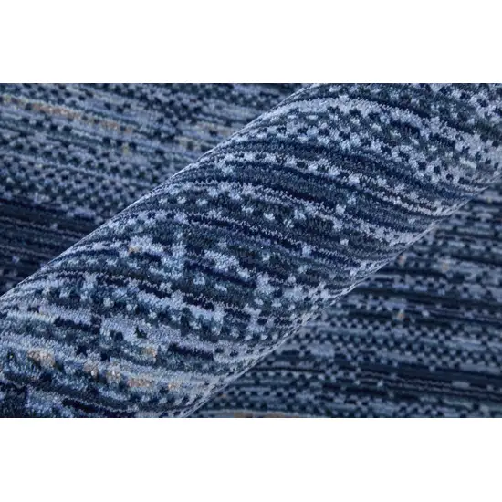 Blue and Gray Power Loom Area Rug Photo 8