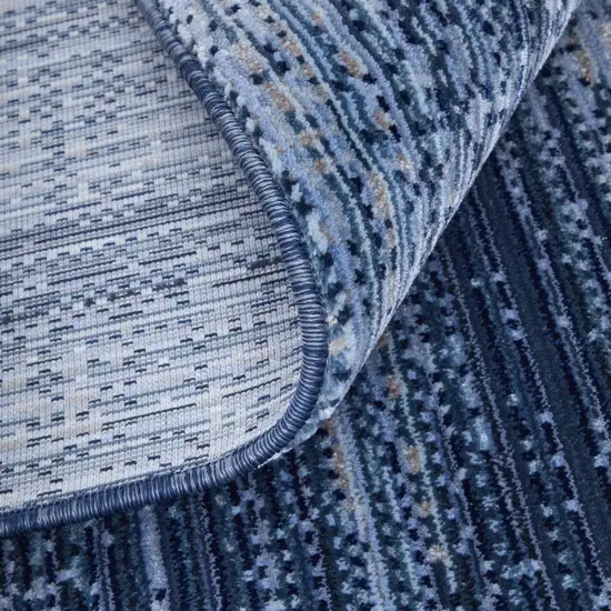 Blue and Gray Power Loom Area Rug Photo 9