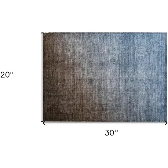 Blue and Green Ombre Washable Non Skid Indoor Outdoor Area Rug Photo 3