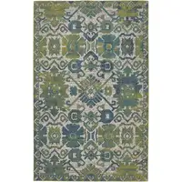 Photo of Blue and Green Oriental Power Loom Area Rug