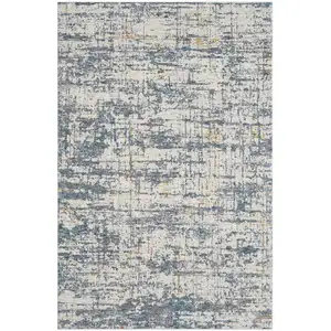 Photo of Blue and Ivory Abstract Area Rug