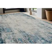 Photo of Blue and Ivory Abstract Area Rug