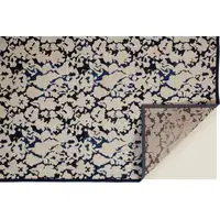 Photo of Blue and Ivory Abstract Power Loom Area Rug