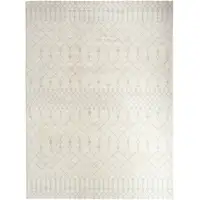 Photo of Blue and Ivory Abstract Power Loom Washable Area Rug