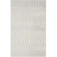 Photo of Blue and Ivory Abstract Power Loom Washable Area Rug