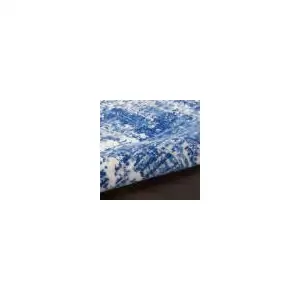 Photo of Blue and Ivory Abstract Splash Area Rug