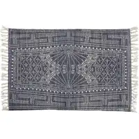 Photo of Blue and Ivory Batik Scatter Rug