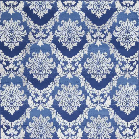 Blue Floral Dhurrie Area Rug Photo 5