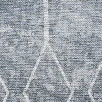 Photo of Blue and Ivory Geometric Power Loom Area Rug