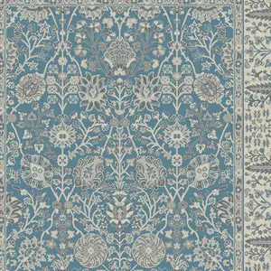 Photo of Blue and Ivory Oriental Area Rug