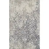 Photo of Blue and Ivory Oriental Distressed Area Rug