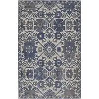 Photo of Blue and Ivory Oriental Power Loom Area Rug