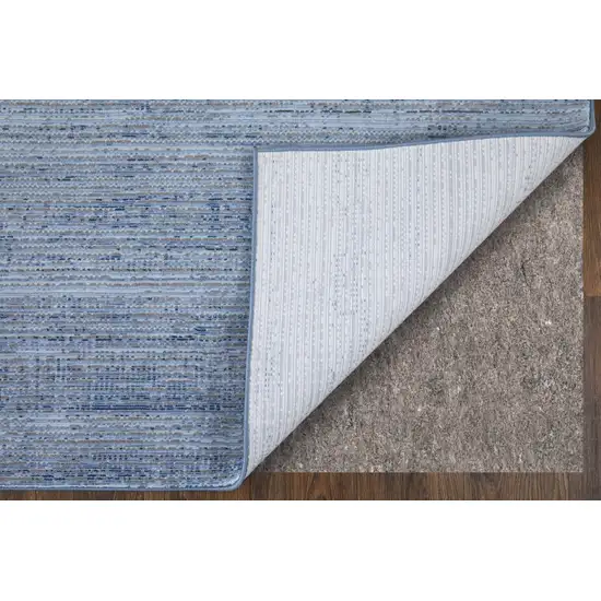 Blue and Ivory Power Loom Area Rug Photo 8