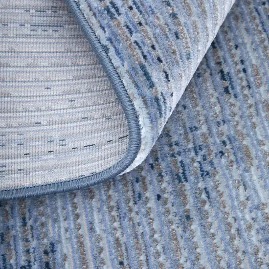 Blue and Ivory Power Loom Area Rug Photo 9