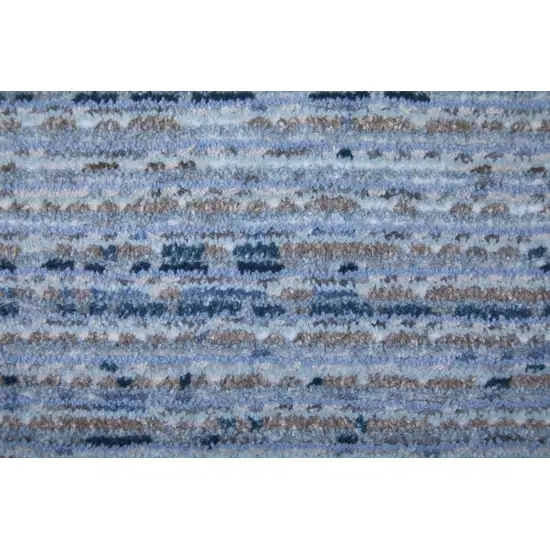 Blue and Ivory Power Loom Area Rug Photo 9