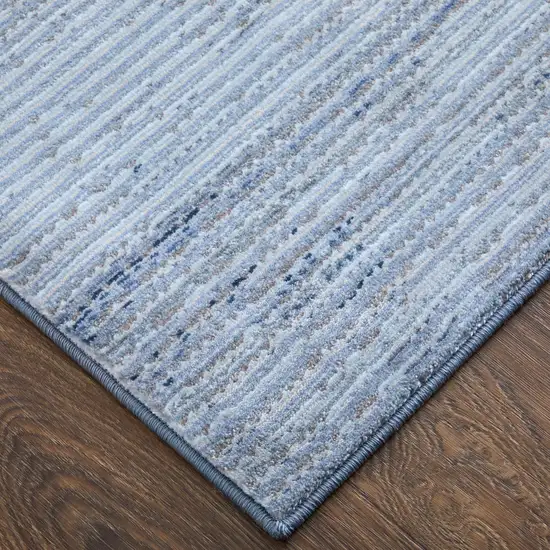 Blue and Ivory Power Loom Area Rug Photo 7