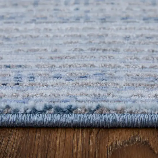 Blue and Ivory Power Loom Area Rug Photo 8