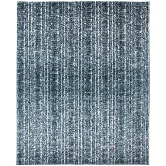 Blue and Ivory Power Loom Area Rug Photo 5