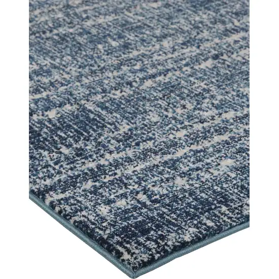 Blue and Ivory Power Loom Area Rug Photo 8