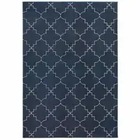 Photo of Blue and Ivory Trellis Indoor Area Rug