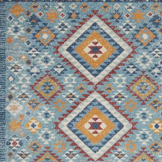 Blue and Multi Diamonds Area Rug Photo 11