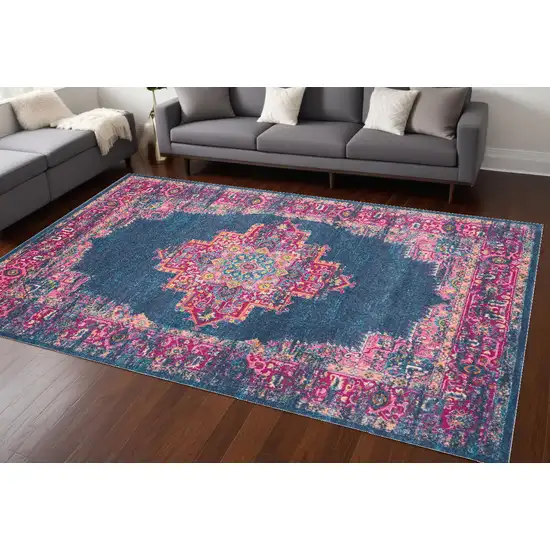 Blue Power Loom Area Rug Photo 2