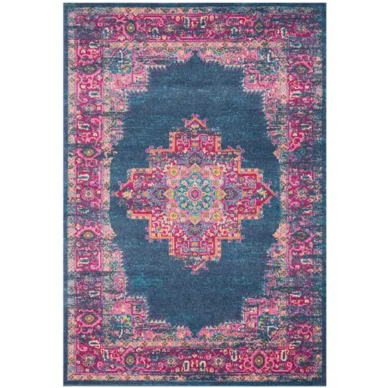 Blue Power Loom Area Rug Photo 2