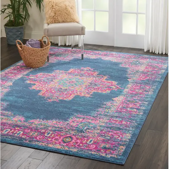 Blue Power Loom Area Rug Photo 6