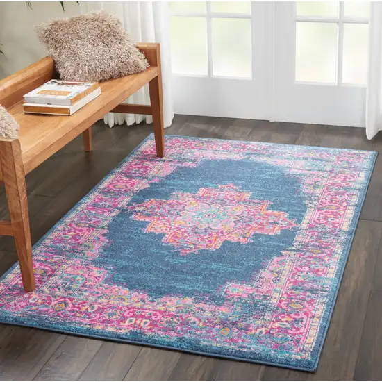 Blue Power Loom Area Rug Photo 7