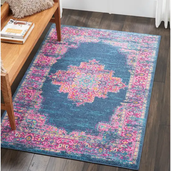 Blue Power Loom Area Rug Photo 9