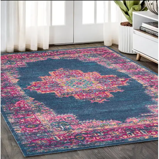 Blue Power Loom Area Rug Photo 1