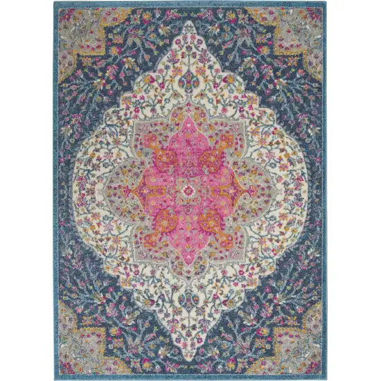 Teal Blue Power Loom Area Rug Photo 1