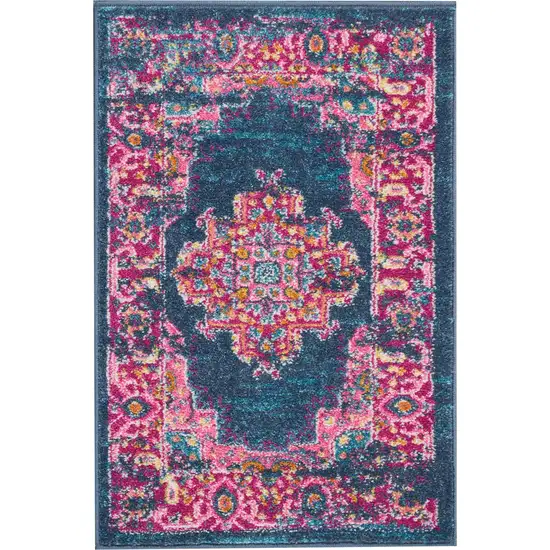 Blue Power Loom Area Rug Photo 2