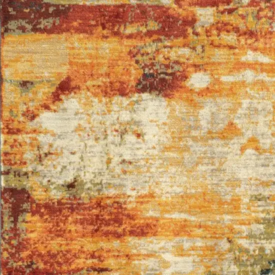 Blue and Red Distressed Area Rug Photo 3