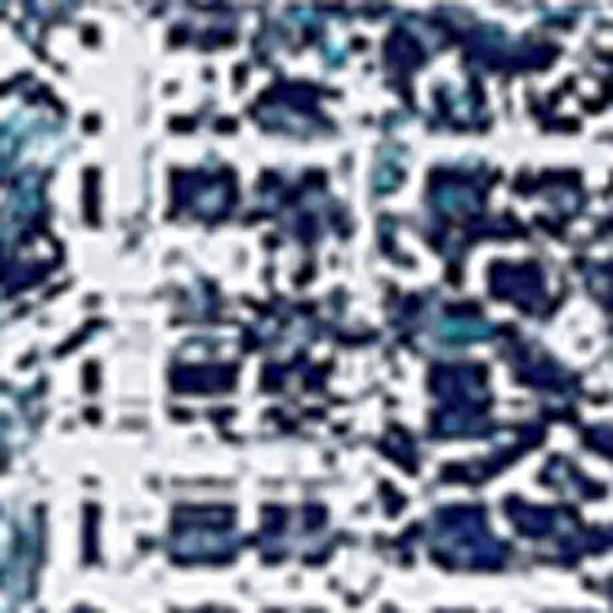 Blue and Silver Abstract Washable Non Skid Area Rug Photo 4