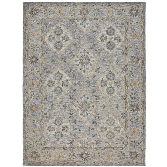 Blue and Tan Traditional Area Rug Photo 1