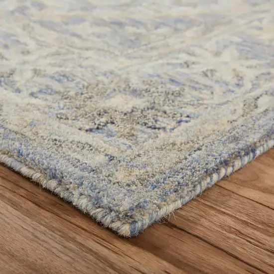 Blue and Tan Traditional Area Rug Photo 6