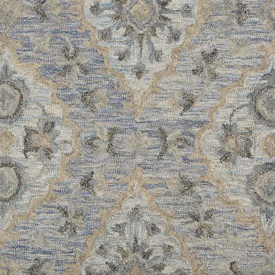 Blue and Tan Traditional Area Rug Photo 2