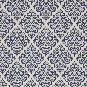 Photo of Blue and White Damask Power Loom Area Rug