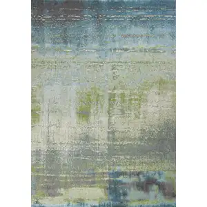 Photo of Blue or Green Abstract Indoor Area Rug