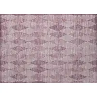 Photo of Blush Geometric Washable Non Skid Indoor Outdoor Area Rug