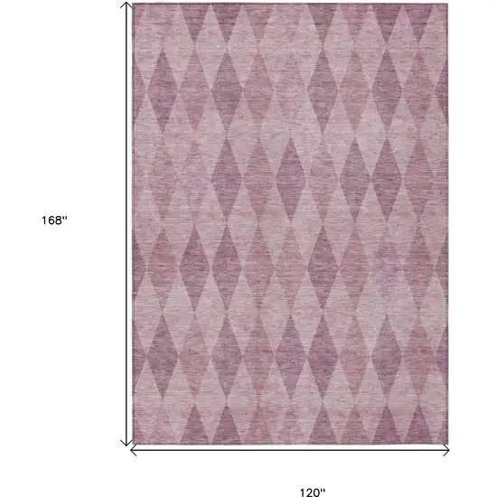 Blush Geometric Washable Non Skid Indoor Outdoor Area Rug Photo 3