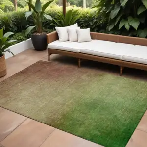 Photo of Blush Ombre Washable Non Skid Indoor Outdoor Area Rug