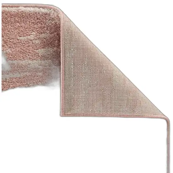 Blush and Beige Abstract Strokes Area Rug Photo 9