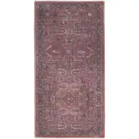 Photo of Brick Oriental Power Loom Distressed Washable Area Rug