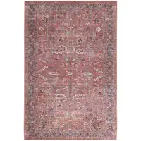 Photo of Brick Oriental Power Loom Distressed Washable Area Rug