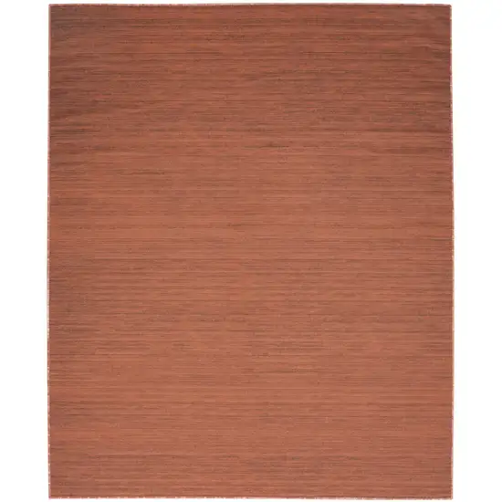 Brick Red Abstract Washable Area Rug Photo 2