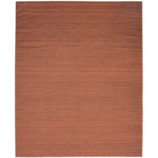 Brick Red Abstract Washable Area Rug Photo 6